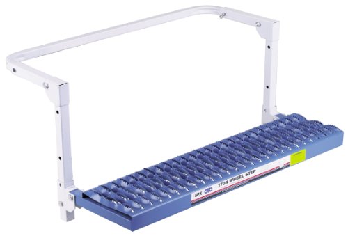 OTC 1734A Heavy Duty Truck Wheel Step with Multi-Position Height and Depth Adjustment and Non-Skid Platform - Provides Quick, Easy Access to Under-Hood Components on Class 7 and 8 Trucks by OTC - Used condition - US$73.08