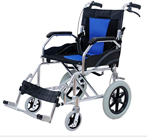 BAJIMI 車椅子車椅子折りたたみ軽量高齢者障害者無料インフレータブル、障害者用マニュアルポータ??ブルトラベル航空機トロリー 介護・介助兼用