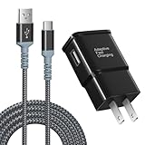 Adaptive Fast Charging Wall Charger with USB C Cable 10Ft, Excgood Fast Charger Power Adapter USB Type C Cable Fast Charging Compatible with Galaxy S25 S24 S23 S22 S21 S8 S9 S10 A15 A03s Android Phone