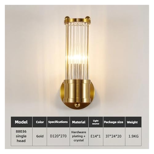 Lámpara de pared led blanca con casquillo E14 y cristales facetados 2