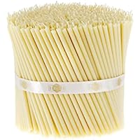 Danilovo Velas de cera de abeja blancas, 50 unidades, velas