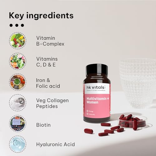 Image of hk vitals Multivitamin Plus Women (30 Tablets) | Daily Multivitamin for Women | For Energy, Joints, Skin & Hair