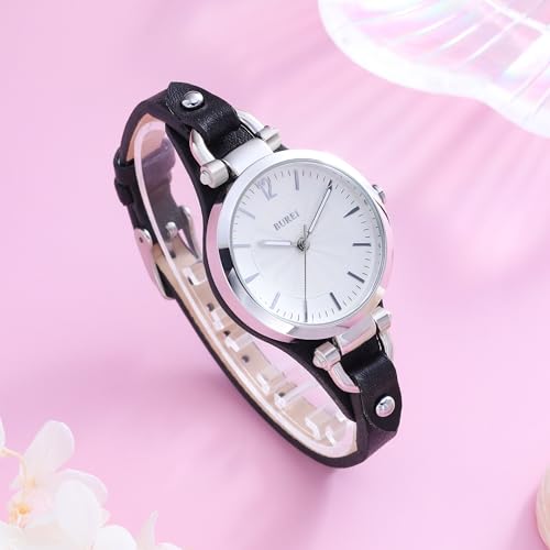 BUREI-Women-Watches-Simple-Leather-Strap-Watch-Luxury-Quartz-Watches-Small-Thin-Ladies-Watch-Bracelet-Band-Wristwatch-Relogio-Feminino-Brown-and-Black 41DIWtLbgyL