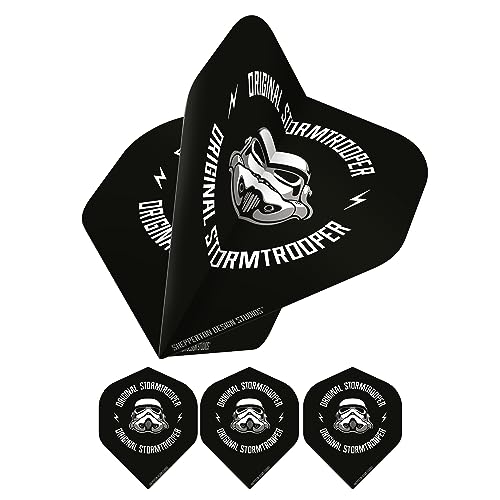 Shepperton Design Studios Original Stormtrooper Officially Licensed Dart Flights, Standard No2 Shape, 100 Micron, Black Stormtrooper Helmet, 10 Sets of 3 Flights (10XF4153) - Image 4