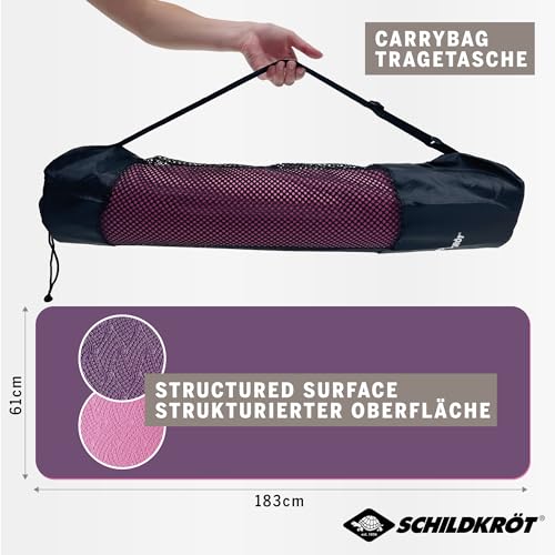 Schildkröt Esterilla bicolor 4 mm | Antideslizante | Sin PVC | Bolsa de transporte | 183 × 61 cm | Rosa/Púrpura - imagen 2