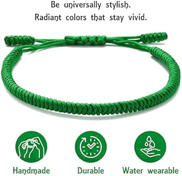Lucky Buddhist Geluksarmband cadeau, voor mannen en vrouwen, gevlochten vriendschapsarmbanden, handgemaakt met liefde, Tibetaanse stijl, 22 cm, Nylon