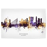 artboxONE Poster 30x20 cm Städte Rotterdam Skyline 