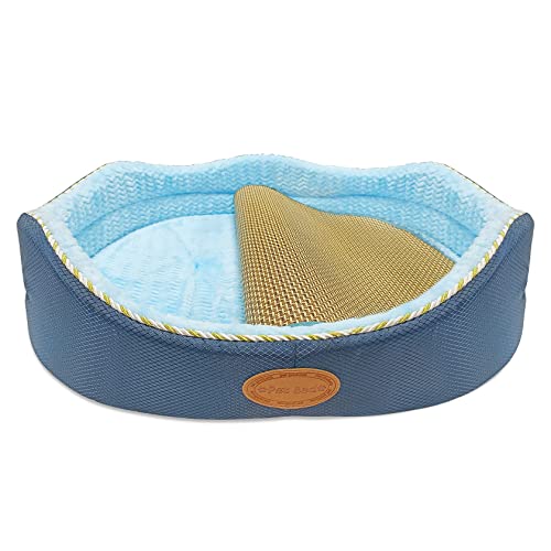 Bestio Dog Bed For Small/Medium Dogs,Plush Pet Bed With Cooling Mat For All Seasons,Cat Bed For Indoor Cats,Washable Soft Puppy Bed,Round Cat Bed With Non-Slip Bottom #TOP24