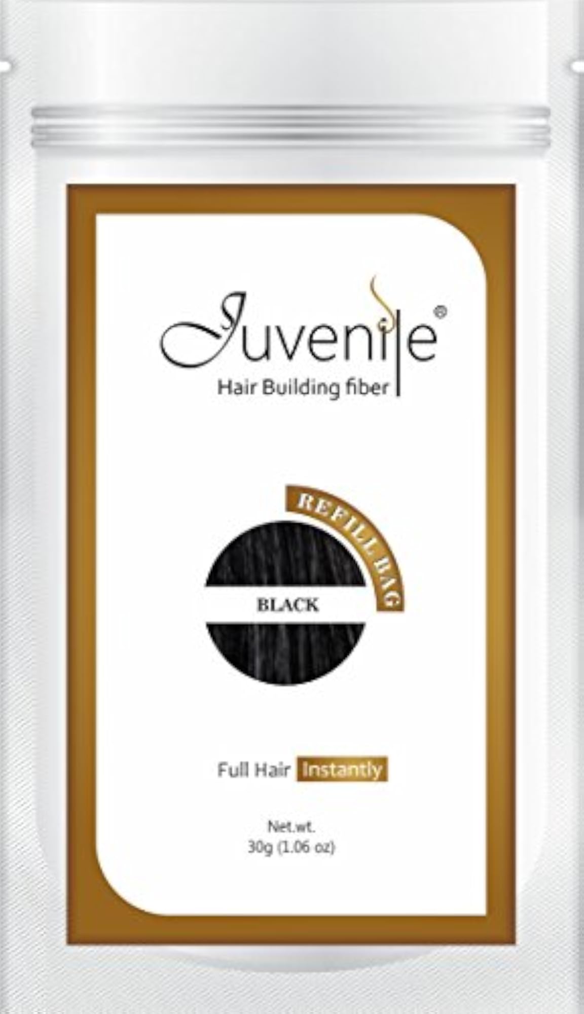 Hair Building Fiber, Black Powder Based Solution