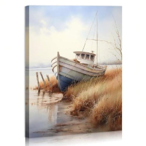 Tableau sur toile voilier pour habiller un grand mur vide et créer une ambiance marine