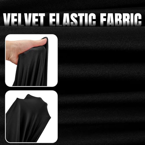 Image of Black Car Cover Full Exterior Cover Indoor Protection UV Resistant Car Cover Velvet Elastic Fabric Soft Inner Layer Cover Not Waterproof Accessories for Corvette C6 2005-2013
