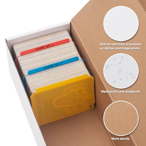 Sunezlgo 6 Pack Trading Card Storage Box,Cardboard Sports Game Card Storage Collector Boxes With 10 Pcs Dividers,Card Organizer For Baseball Football Basketball Cards,Hold 3,600 Standard Trading Cards thumb #2