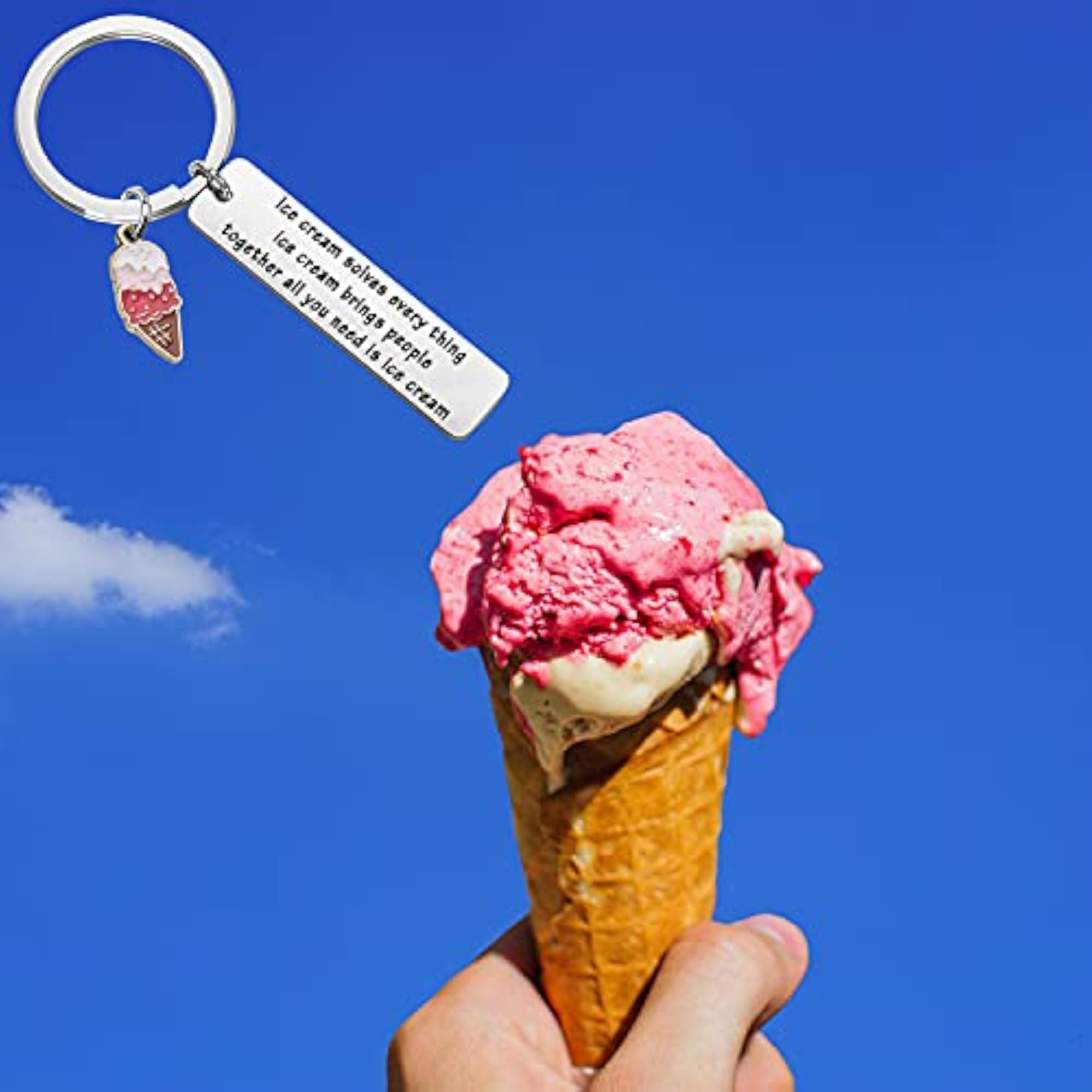 Ice Cream Keychain, Sweet Treat Accessory