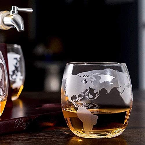 Karaf Set Herbruikbare Whisky Karaf Sets Met 4 Whisky Glazen, 1100Ml Bar Gereedschap Vat Whisky Karaf Alcohol Karaffen… - Afbeelding 7