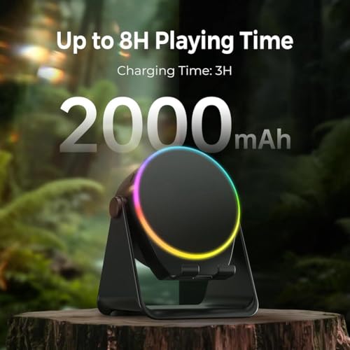 Haut-parleur Bluetooth avec son stéréo immersif et lumière RVB active