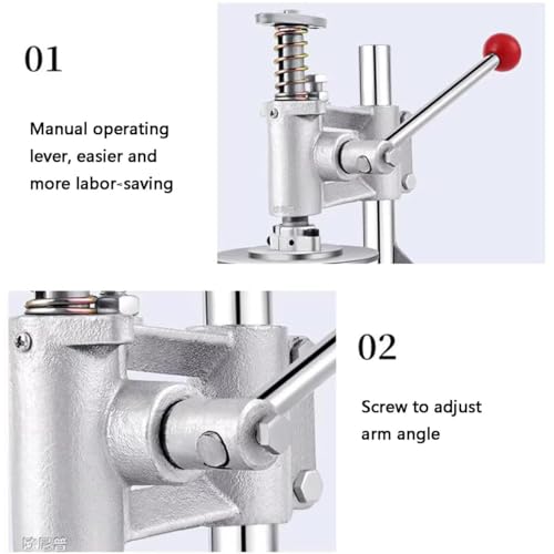 Pressa manuale per pizza – Spessore regolabile in acciaio inox tortilla e tortilla per uso domestico e commerciale (14 cm)