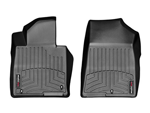 WeatherTech Custom Fit FloorLiners for Hyundai Sonata Plug-in Hybrid, Optima, Sonata - 1st Row (446661), Black
