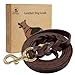 Fairwin Braided Leather Dog Training Leash 6 Foot - Best Dog Leather Leashes Heavy Duty for Large Small Dogs (3/4" Width, Brown) 004
