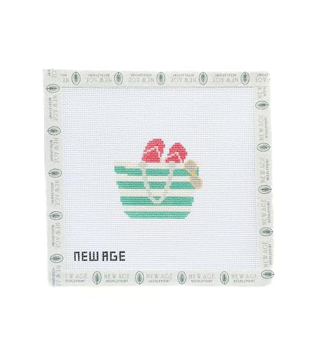 New Age Needlepoint Beach Tote Needlepoint Canvas Hand-Painted 18 Mesh Zweigart Mono Canvas