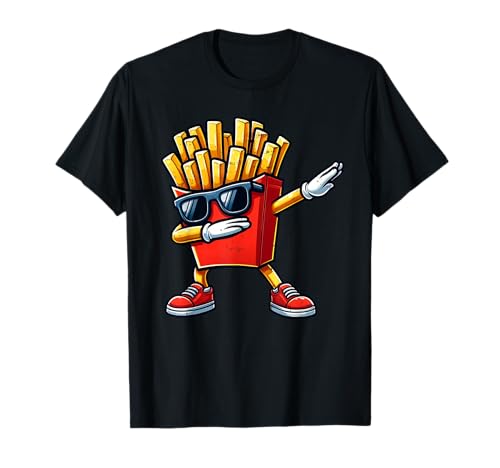 French Fries Dabbing Funny Dancing Fast Food Boys Girls Kids T-Shirt