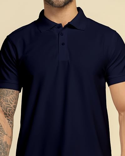 Image of VastraVibes Men's Polo Regular Fit T-Shirt