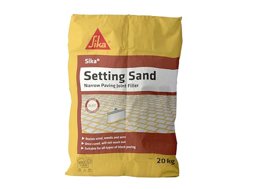 Sika Setting Sand | Narrow Joint Filler, Moisture Curing Jointing Material - Suitable for All Types of Block Paving - 20kg - Buff
