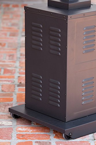 Golden Flame 46,000 BTUXL-Series Mocha Bronze Commercial Grade Propane Patio Heater w/Wheels