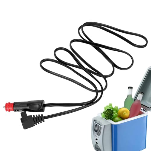 Générique Cable de 12 V para refrigerador – Cable de extensión resistente de 6.5 pies, conector de alimentación de coche con enchufe | Cargador fiable de 12 voltios para refrigerador Cool Po