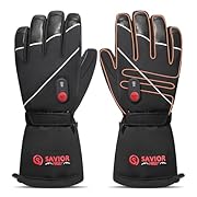 SAVIOR HEAT Отопляеми кожени ръкавици за мъже и...