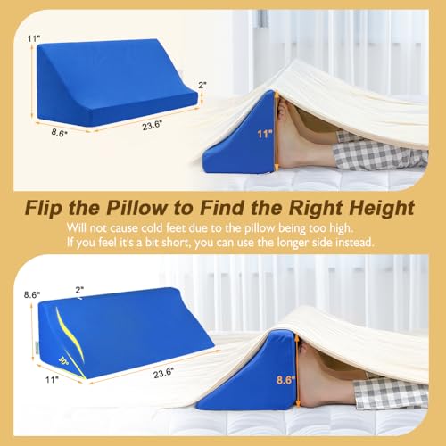 Bed Wedge Pillow for Sleeping Foam Incline Triangle Pillows After Surgery Leg Elevation 30 Degree Angled Wedge Bolster Body Positioners Patient Medical Turning Device for Bed Sore, Pregnancy