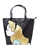 Quality Tote Bag Disney Alice in Wonderland Einkaufstasche Alice Kiss Logo Nue offiziell Schwarz