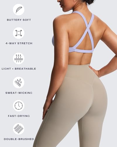 Image of Aoxjox Women's Satara Low Impact Sports Bra | chic front twist, widened cross straps, medium support,breathable fabric, workout fitness yoga crop tank, gym essential
