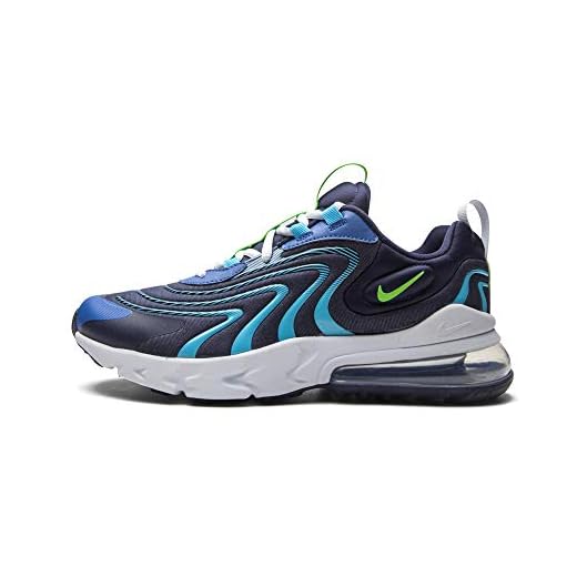 Nike Air Max 270 React ENG GS Running Trainers CD6870 Sneakers Chaussures (UK 5 US 5.5Y EU 38, blackended Blue Green Strike 400)
