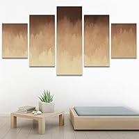 SIGNWIN 5 Panel Canvas Wall Art Modern Art Multicolor Nature Photography Relax/Calm Romantics Waterfall for Home Decorations Ready to Hang - 60