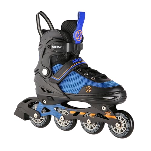 Nils Extreme 2-In-1 Inliner Eishockey Camille, Farbe:Schwarz-Orange,...