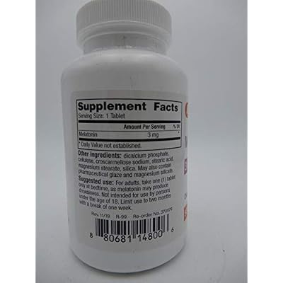 Rugby Melatonin 3mg 500ct Tablets