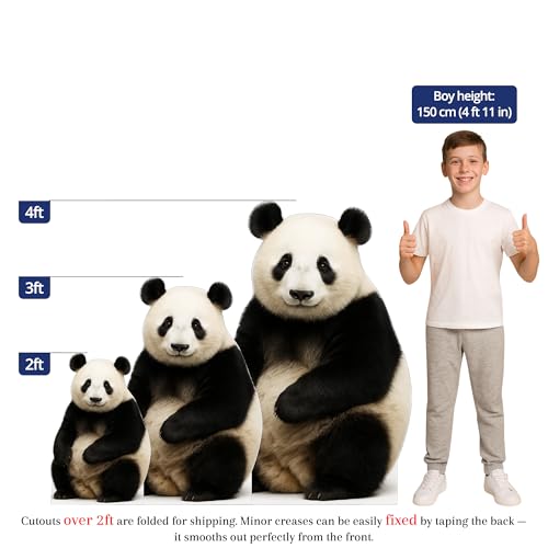 Image of Panda 4FT Life Size Cardboard Cutout - A Fun Animal Standup for Photo Booths, Birthday Parties, and Events