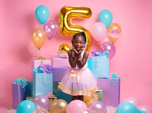 Image of Gold Number 25 Balloon 40 inch, 25 Number Balloons, 25th Gold Birthday Decorations, 25 Year Old Women Men Golden Party Supplies