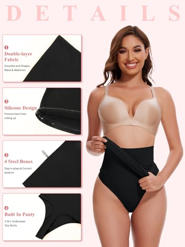 Image of JOYSHAPER Shapewear Slip for Under Dresses Half Slip Tummy Control Dress Skirt Slip Body Shaper