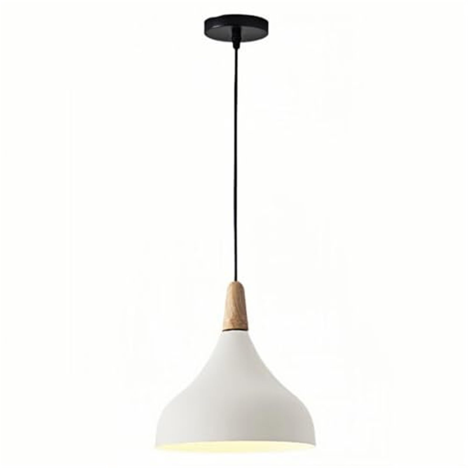 KBUUKYYXouy Nordic One Head Macaron E26 Pendant Lamp Chandelier Hanging Lighting Ceiling Fixture for Kitchen Dining Room Living Art(White)