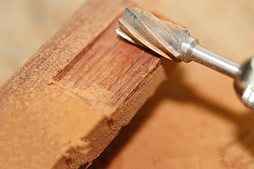 image for Luo ke 10 Pcs Tungsten Carbide Burr Set - 1/8'' Shank Large Single Bla