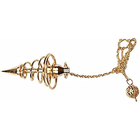 WholesaleGemShop Metal/Copper Spiral Dowsing Pendulum for Meditation, Chakra Healing Reiki Cover