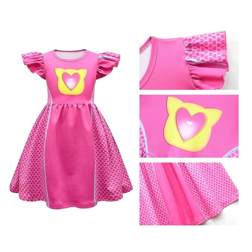 Vestido de superheroína con manga volante para niñas 3-8 años miniatura 2