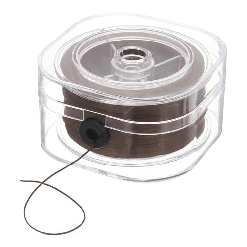 DMiotech Fil Élastique pour Bracelets, 0.8mm Cordons Élastiques À Perles Fil Élastique Marron pour Fabrication De Bijoux Bracelets Colliers Perlage DIY...