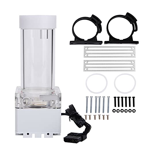 Bewinner 800L/H Mini Water Cooling Pump 0.7A 7V 12Cm/ 4.72In, 17Cm/ 6.69In Computer Pump 4 Meters Pump Head Fast Heat Dissipation Multi-Level Protection Cool Water Pump(17Cm White) #TOP3