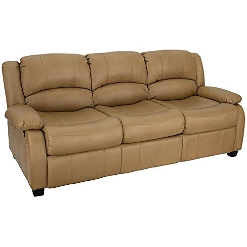 RecPro Charles Collection Sofa, 80'' Hide A Bed Loveseat with Memory Foam Mattress, Toffee