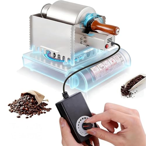 Coffee Roaster Machine for Home Use, Stainless Steel Drum Coffee Bean Roaster, Time 10-20 Min, with Speed Controller, for Home, 