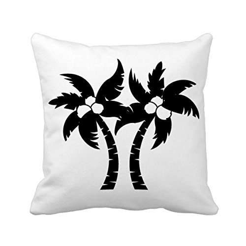 Oreiller cocotier plante noire 40x40cm pour sublimer la décoration de votre salon branché