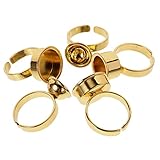 BESTYASH 5 Stück Wimpern Ringe Metallische Farbige Halter für Wimpernverlängerung Ergonomisches Design Vielseitig Einsetzbar für Profi Salons Diy Anwendungen