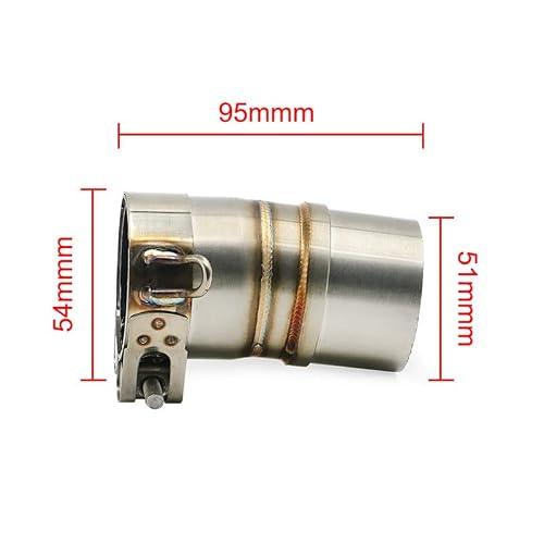 51mm Exhaust Connection Pipe Motorcycle Slip-on Exhaust Muffler Middle Link Pipe For Yamaha R6 2006-2019 - Thumbnail 2